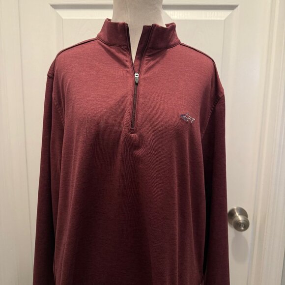 Greg Norman Quarter Zip Pullover, Men's Size M, Burgandy - Picture 1 of 5